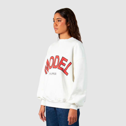 PHILIPPE MODEL 女士字母徽标印花棉质长袖卫衣 白色 SCND SB01 27 商品图1