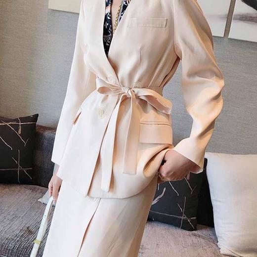 顺丰包邮洛诗琳99551高级感职场纯色通勤西装外套半身裙20908 商品图4