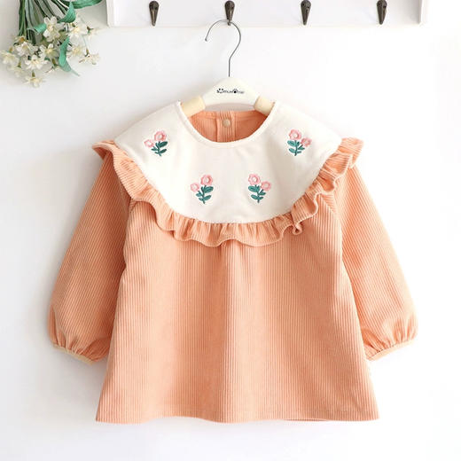 裁缝学苑TQ147荷叶边防水罩衣纸样儿童宝宝饭衣袖口防水样板 商品图4