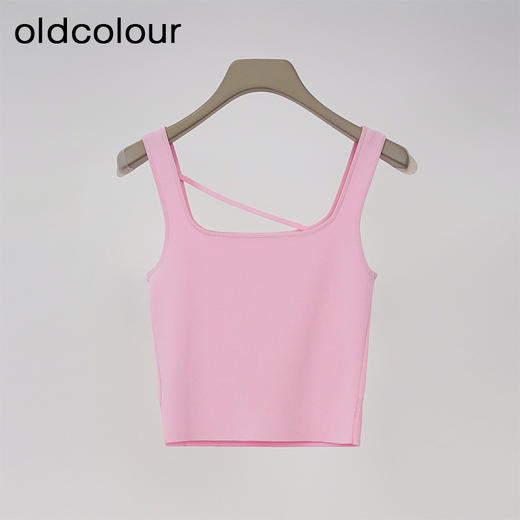 oldcolour欧珂2024春季时尚纯色休闲修身无袖吊带背心Q110510A1 商品图2