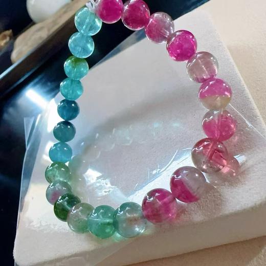 8mm单圈渐变西瓜碧玺手串 商品图3