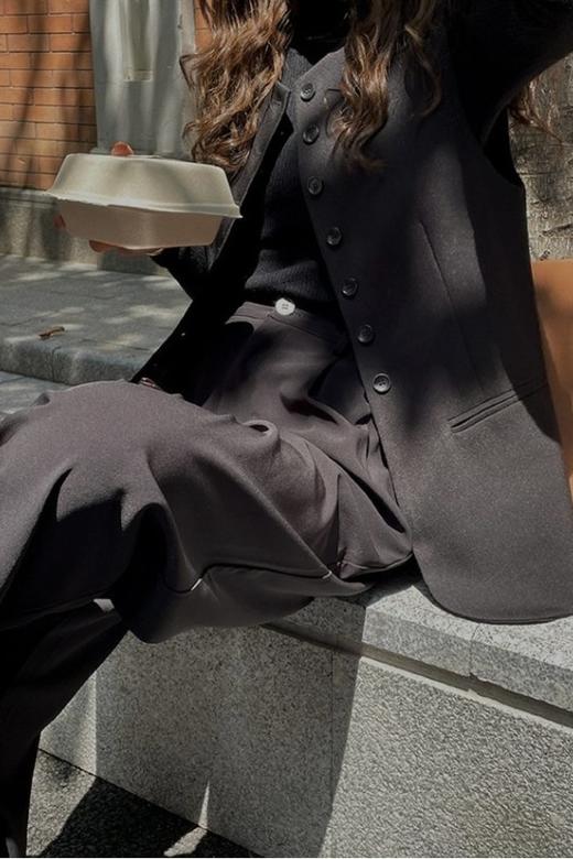 LNNNS 黑色简约质感马甲 15482 商品图0