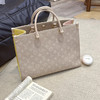 正品二手 Lv on the go 杏灰印花 牛皮 中号 单肩包 商品缩略图3