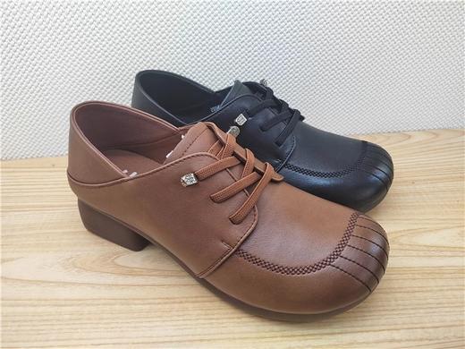 豪行23394566真皮复古休闲低跟女鞋单鞋皮鞋 商品图3