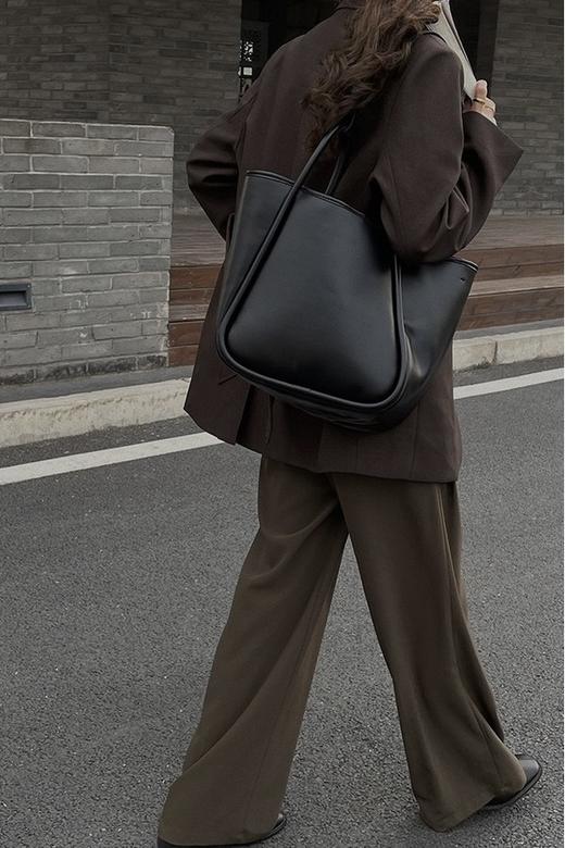 LNNNS 翻领垫肩简约咖色西装外套 15464 商品图4