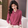 CC-101-56733春秋装新款娃娃翻领长袖t恤女士毛衣宽松遮肉上衣针织打底衫 商品缩略图3