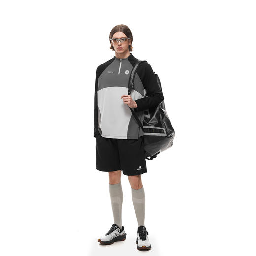 FDR官方店 徽章拉链圆领速干长袖t恤男女春季运动训练服情侣上衣 商品图3