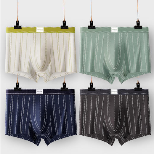 【7A抑菌 U型立体囊袋裸感透气】YAOKUER姚裤儿 7A级珍稀大朵棉平角裤 4条装 商品图12