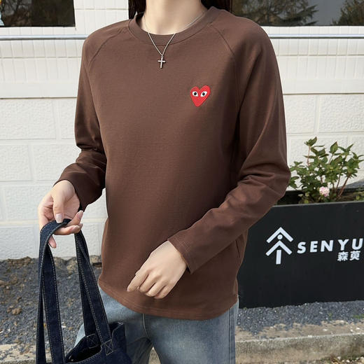 独家定制款→爱心插肩卫衣 长T 升级版本，面料升级100%棉新疆长绒棉 ~磨毛工艺贴上身穿更保暖，更舒适 JR7891 商品图7