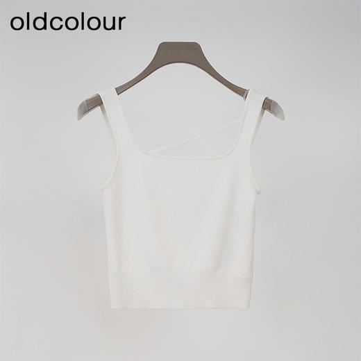 oldcolour欧珂2024春季时尚纯色休闲修身无袖吊带背心Q110510A1 商品图0