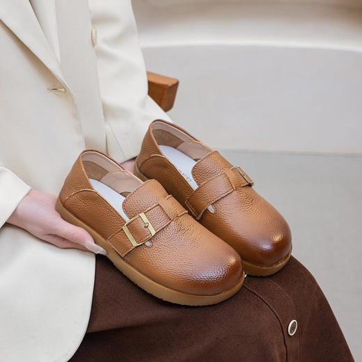 凯撒KAISER春夏头层牛皮一脚蹬懒人鞋【72h发货】 商品图9