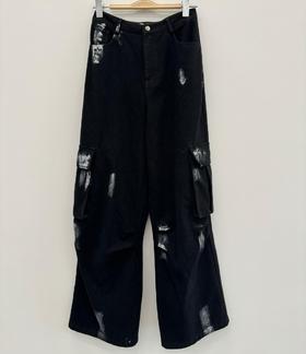 ZB1泼墨双口袋工装牛仔裤41015冬季344040040321