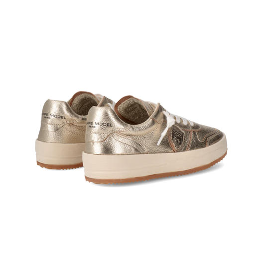 PHILIPPE MODEL 女士盾牌徽标浮雕 Nice 休闲运动鞋 金色 VNLD M001 商品图2