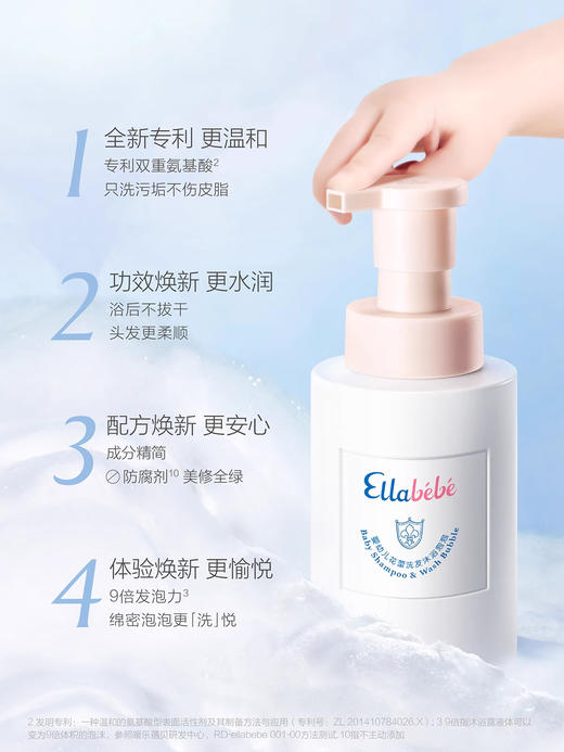 【老爸抽检】嗳乐蓓贝婴幼儿洗发沐浴泡泡300ml氨基酸洗沐二合一/ALB-798373 商品图1