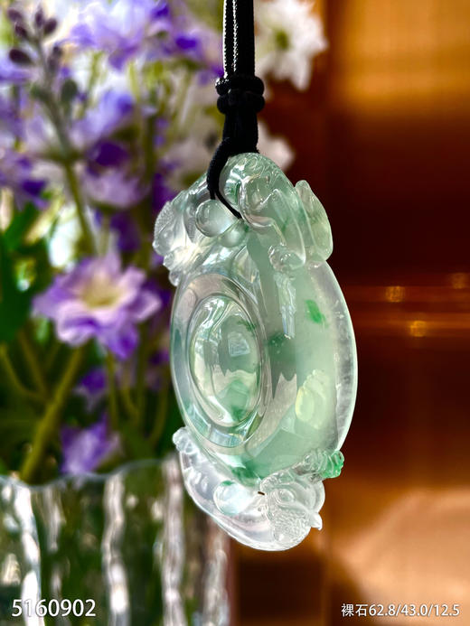 玻璃种飘翠仙意吊坠【5160902】具体价格微信咨询 商品图5