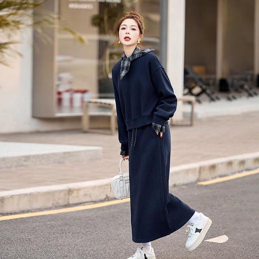 气质时尚套装，休闲洋气设计感卫衣半身裙三件套ZYF2507 商品图3