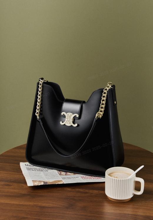「老顾客福利」洛诗琳新款凯旋门超火高级感链条真皮女包腋下水桶包子母单肩手提包71710 商品图3