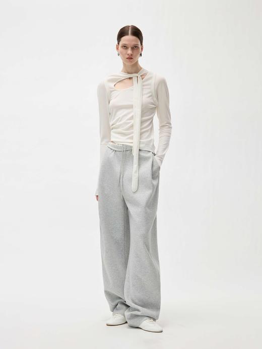 领口系带长柚T 商品图0