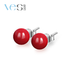 安哥拉红馒头珠银925耳钉 商品缩略图5