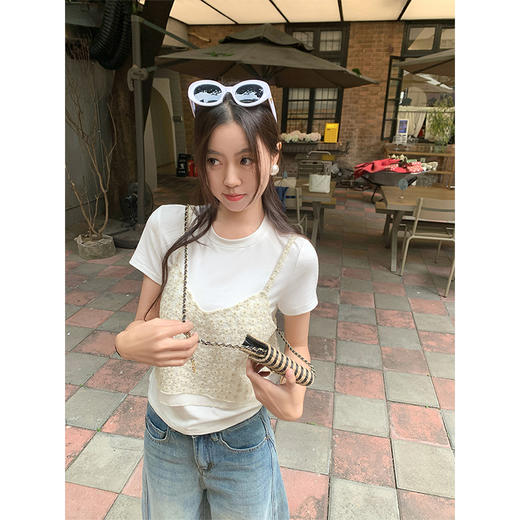 【99元任选2件】最后一波 ！！刺绣小花吊带背心 商品图4