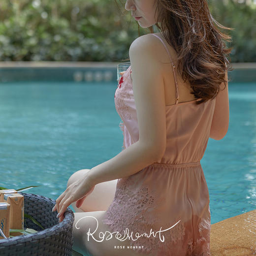 蕾丝性感显瘦真丝连衣裤 A22111 商品图0