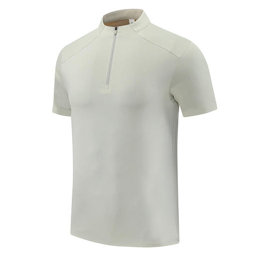 跃牌【PF系列】2025新款半拉链短袖男高弹力专业速干衣跑步健身服男休闲运动T恤61203 商品图2