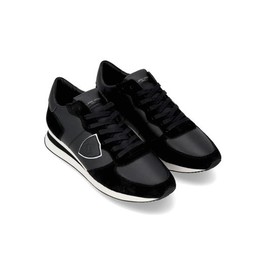 PHILIPPE MODEL 男士盾牌徽标浮雕 Trpx 休闲运动鞋 黑色 TZLU 6004 商品图1