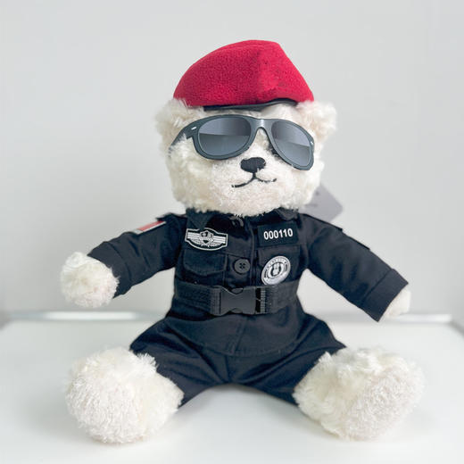 叱咤警熊特警款毛绒玩具公仔（座高30cm左右）（支持定制） 商品图7
