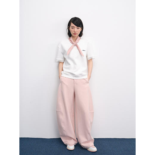 UMILAB【流萤】高克重精棉混纺棉柔亲肤刺绣LOGO百搭宽松T恤T709H 商品图2