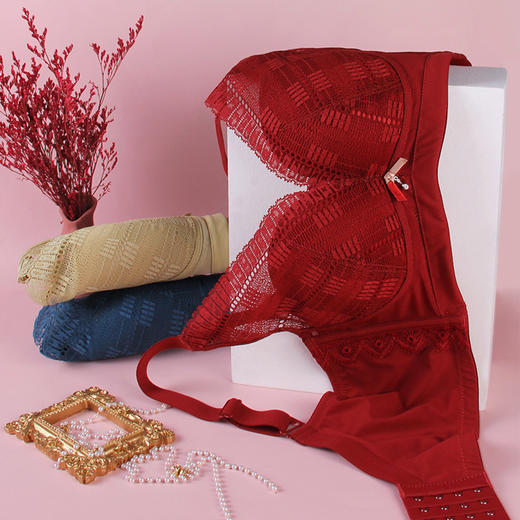 法国利蜂/LOUIS ROYER 一见倾心提花蚕丝文胸AB通杯/BC通杯 零束缚 无钢圈 商品图7