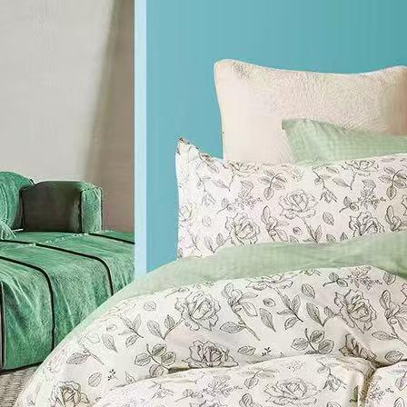 【恐龙厅】B7F丨  恐龙全棉四件套-写意花叶 商品图1