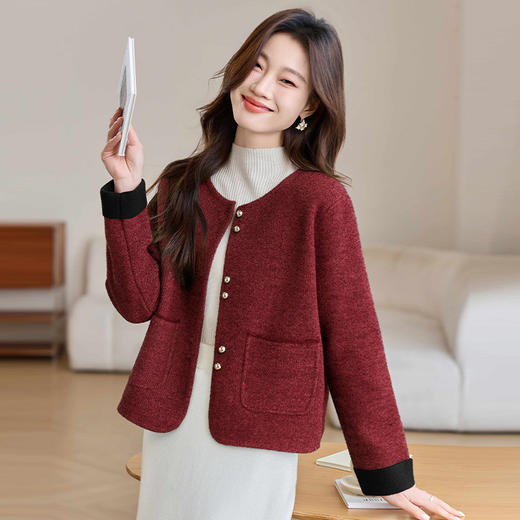 时尚减龄洋气短外套，休闲百搭小香风上衣HRYZ22507 商品图3