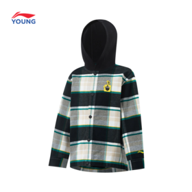 李宁男大童篮球系列宽松衬衫外套YFDV005