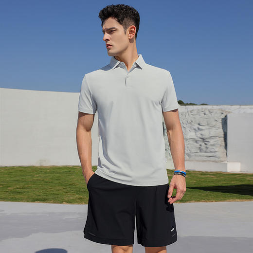 【索罗娜】【DKP】大依优型大码Polo衫冰丝弹力凉感翻领T恤轻奢休闲纯色短袖男宽松T恤上衣胖子 商品图7