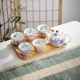 日本CERAMIC美浓烧日式茶壶套装6件套礼盒