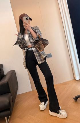 AHTH升级春夏新款竹炭纤维马蹄妖精裤