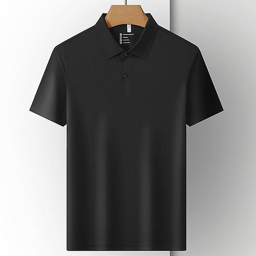 【索罗娜】【DKP】大依优型大码Polo衫冰丝弹力凉感翻领T恤轻奢休闲纯色短袖男宽松T恤上衣胖子 商品图6