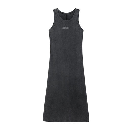 NEELLY纳俪商场同款春季新款休闲松弛背心连衣裙女字母印花中长裙N25031Y01131 商品图3