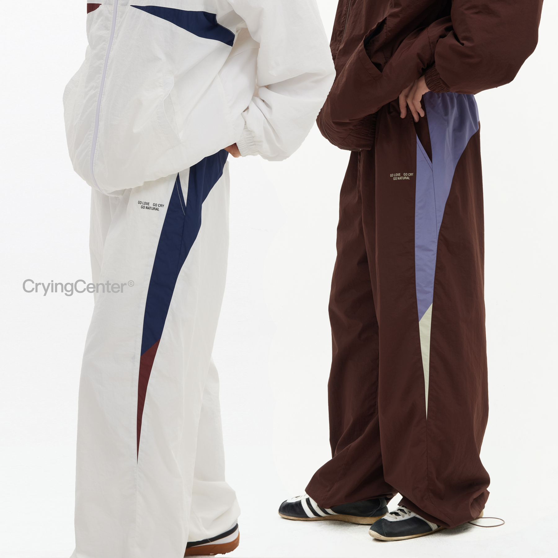 CryingCenter 复古拼接宽松运动裤哭喊中心