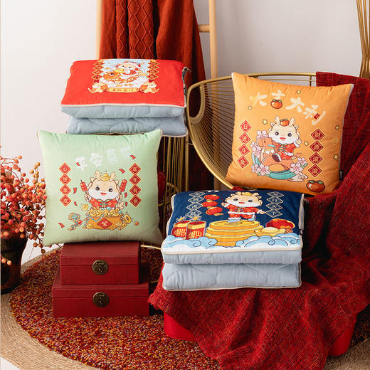 多喜爱 美眠康 吉祥抱枕被（大吉大利、平安喜乐万事如意、鱼跃龙门） 商品图2