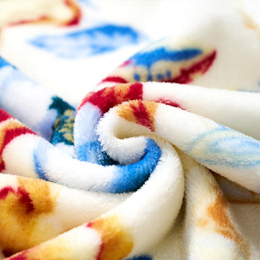 【彤橙】富安娜(FUANNA) 多功能法兰绒午休毯/落英缤纷80*120cm   商品图2