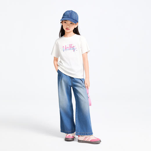 女童圆领液氨短袖T恤夏季新款安奈儿童装实体店同款AG511578 商品图3