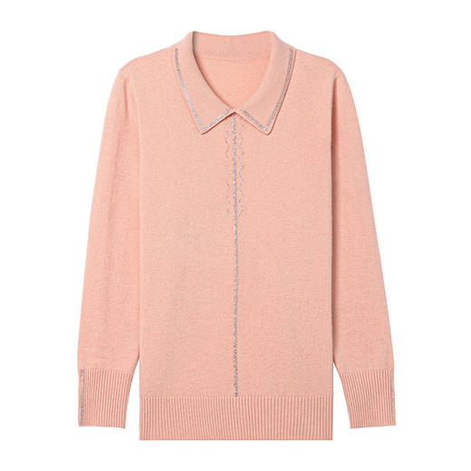 CC-101-56735娃娃翻领针织衫女士2025春秋季新款洋气内搭打底显瘦上衣 商品图4