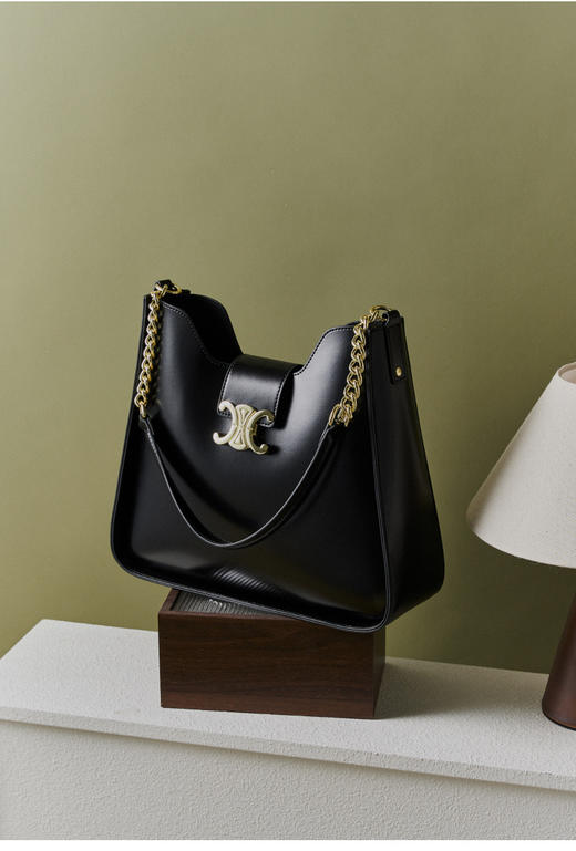 「老顾客福利」洛诗琳新款凯旋门超火高级感链条真皮女包腋下水桶包子母单肩手提包71710 商品图0