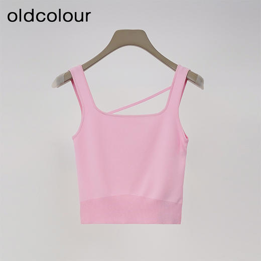 oldcolour欧珂2024春季时尚纯色休闲修身无袖吊带背心Q110510A1 商品图1