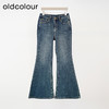 oldcolour欧珂2024春季新款宽松阔腿微喇水洗牛仔长裤女Q121104A1 商品缩略图0