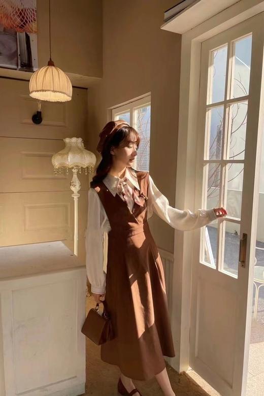 Stay2Weeks 衬衫领结背心裙套装 15444 商品图1