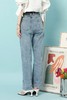 LNNNS 复古高腰直筒弹力牛仔裤 15629 商品缩略图4