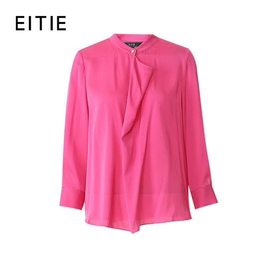 EITIE爱特爱垂坠直筒舒适通勤气质衬衫上衣2025春新款8113813 商品图6