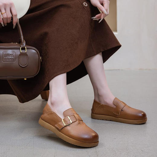 凯撒KAISER春夏头层牛皮一脚蹬懒人鞋【72h发货】 商品图3